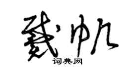 曾庆福戴帆草书个性签名怎么写