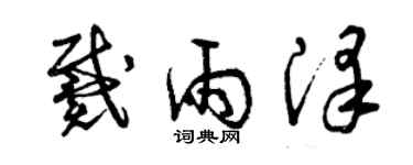 曾庆福戴雨泽草书个性签名怎么写