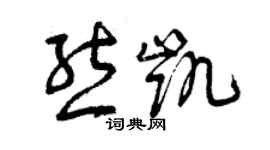 曾庆福熊凯草书个性签名怎么写