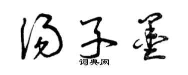曾庆福汤子墨草书个性签名怎么写