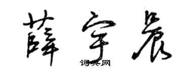 曾庆福薛宇晨草书个性签名怎么写