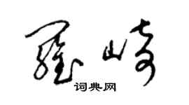梁锦英罗崎草书个性签名怎么写