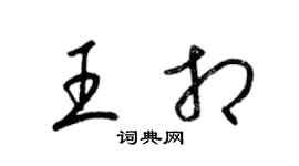 梁锦英王相草书个性签名怎么写