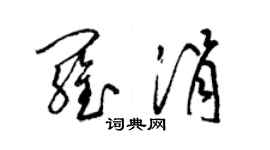 梁锦英罗涓草书个性签名怎么写