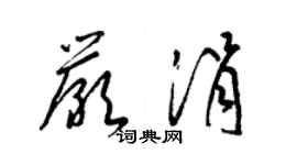 梁锦英严涓草书个性签名怎么写