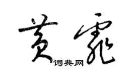 梁锦英黄霏草书个性签名怎么写