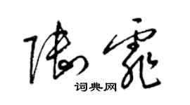 梁锦英陆霏草书个性签名怎么写