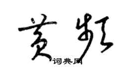 梁锦英黄频草书个性签名怎么写