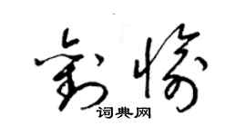 梁锦英刘愉草书个性签名怎么写