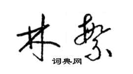 梁锦英林繁草书个性签名怎么写