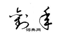 梁锦英刘年草书个性签名怎么写