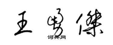 梁锦英王勇杰草书个性签名怎么写