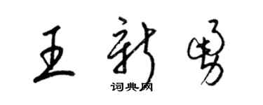 梁锦英王新勇草书个性签名怎么写
