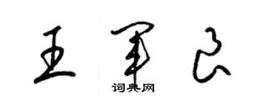梁锦英王军良草书个性签名怎么写