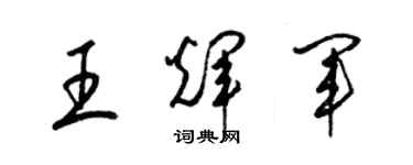 梁锦英王辉军草书个性签名怎么写