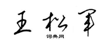 梁锦英王松军草书个性签名怎么写