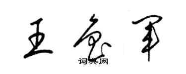 梁锦英王鲁军草书个性签名怎么写