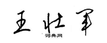 梁锦英王壮军草书个性签名怎么写