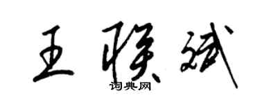 梁锦英王联斌草书个性签名怎么写