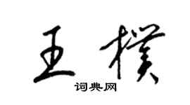梁锦英王朴草书个性签名怎么写