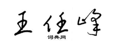 梁锦英王任峰草书个性签名怎么写