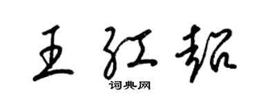 梁锦英王红超草书个性签名怎么写