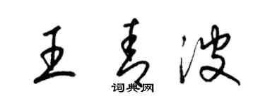 梁锦英王青波草书个性签名怎么写