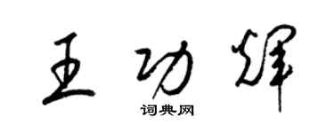 梁锦英王功辉草书个性签名怎么写