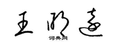梁锦英王明远草书个性签名怎么写