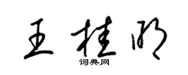 梁锦英王桂明草书个性签名怎么写