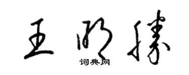 梁锦英王明胜草书个性签名怎么写