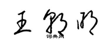 梁锦英王朝明草书个性签名怎么写