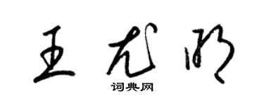 梁锦英王尤明草书个性签名怎么写