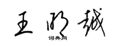梁锦英王明越草书个性签名怎么写