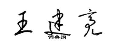 梁锦英王建亮草书个性签名怎么写