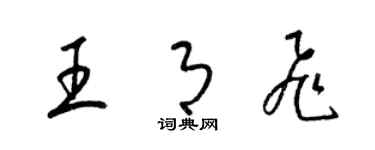 梁锦英王月飞草书个性签名怎么写
