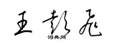 梁锦英王彭飞草书个性签名怎么写