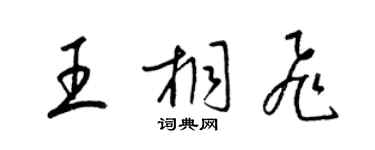 梁锦英王桐飞草书个性签名怎么写