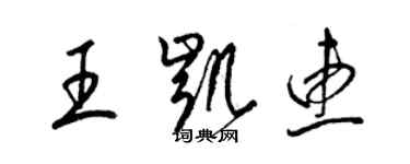 梁锦英王凯惠草书个性签名怎么写