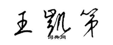 梁锦英王凯第草书个性签名怎么写