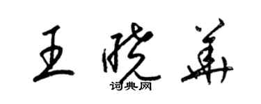 梁锦英王晓华草书个性签名怎么写