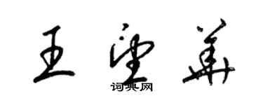 梁锦英王望华草书个性签名怎么写