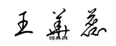 梁锦英王华蕊草书个性签名怎么写