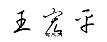 梁锦英王宏平草书个性签名怎么写