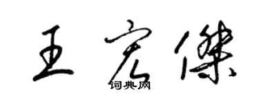 梁锦英王宏杰草书个性签名怎么写