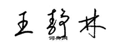 梁锦英王静林草书个性签名怎么写