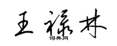 梁锦英王禄林草书个性签名怎么写