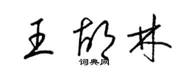 梁锦英王胡林草书个性签名怎么写
