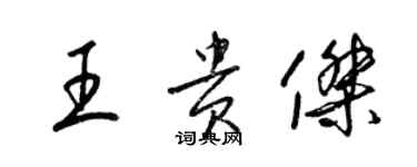 梁锦英王贵杰草书个性签名怎么写