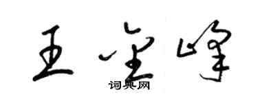 梁锦英王金峰草书个性签名怎么写